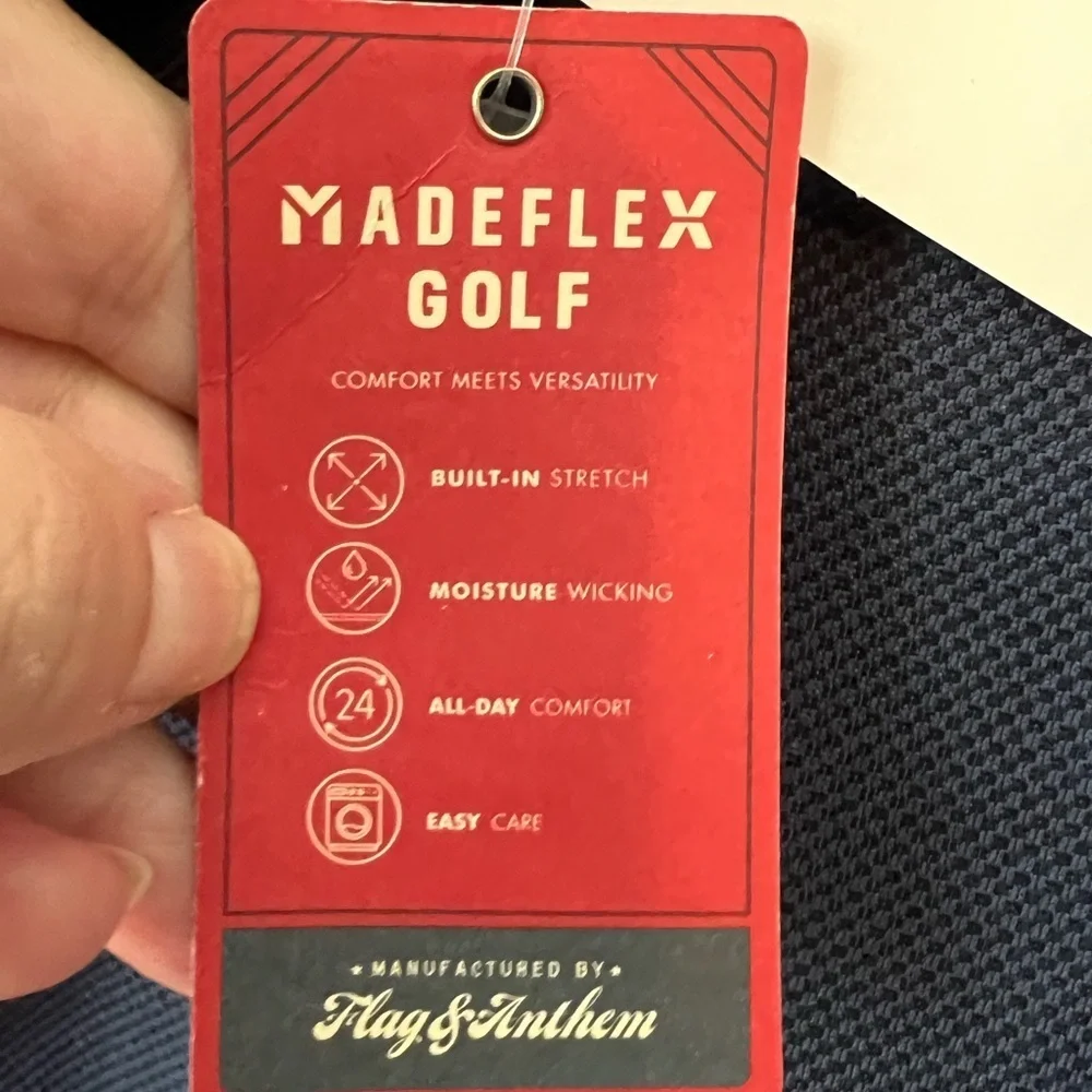 Madeflex Golf Flag & Anthem Mens Navy 1/4 Zip Helm Fleece Pullover NWT XXL #1298